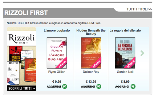 In digitale alcuni libri arrivano prima, la collana Rizzoli First ad esempio