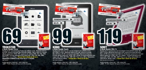Un'estate a tutto ereader? Mediaworld ci crede con Trekstor, Kobo e Sony