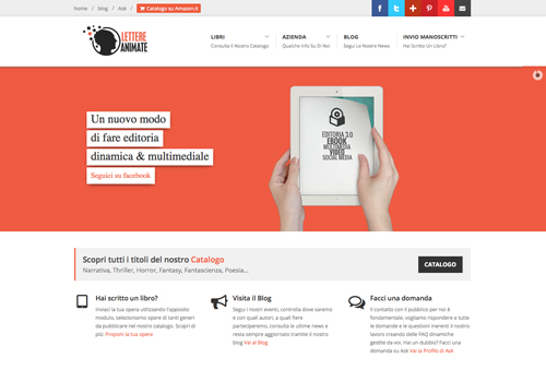 "L'Home Page vetrina della casa editrice Lettere Animate"